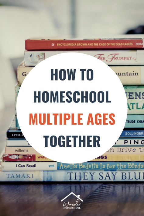 Do you have lots of children in different grades? Find out how you can homeschool them together. How to Homeschool Multiple Ages Together - Wander Homeschooling Homeschooling Different Ages, How To Homeschool Multiple Grades, Homeschool Multiple Grades, Homeschooling Multiple Grades, Homeschool Schedule Multiple Kids, Homeschool Multiple Kids, Homeschooling Multiple Ages, Homeschool Routine, Homeschool Education