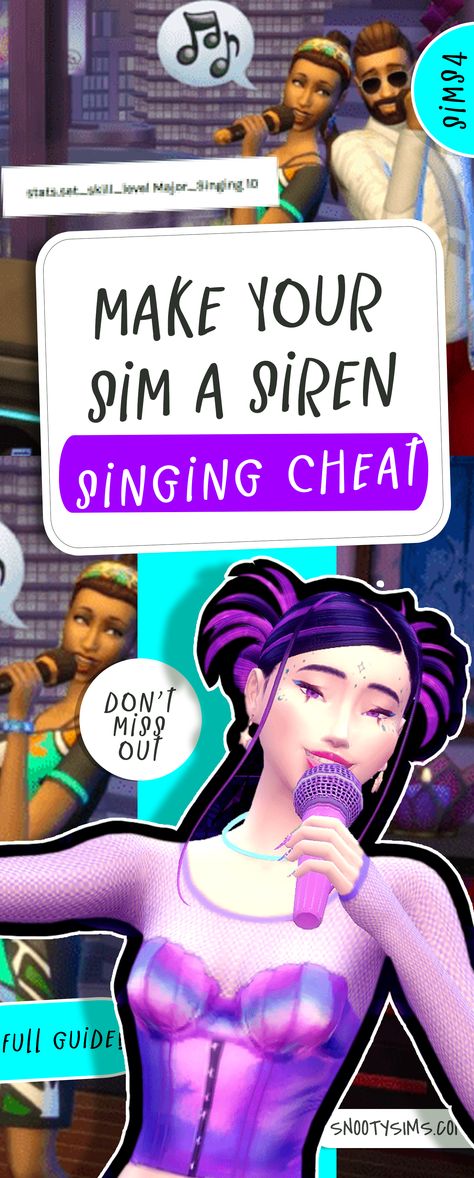 sims 4 singing cheat Sims 4 Cc Singing Mod, Sims 4 Singing Mod, Sims 4 Pop Star Cc, Rap Singers, Sims 4 Cheats, Sims 4 Expansions, Dance Sing, Sims4 Cc, Songs To Sing