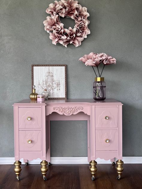 The Youngest Child, The Palace Of Versailles, Pink Desk, Revamp Furniture, Business Email, Older Siblings, Palace Of Versailles, Diy Furniture Renovation, Furniture Renovation