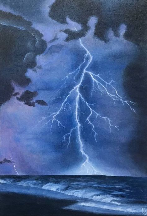 Lightning Art, Lightning Photography, Storm Art, Spotify Covers, Cute Canvas Paintings, Easy Canvas Art, Watercolor Paintings Abstract, Canvas Painting Designs, Painting Art Lesson