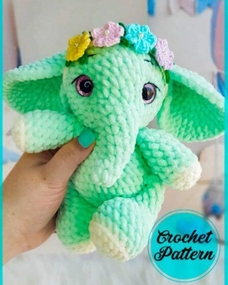 Amigurumi Elephant Pattern, Elephant Amigurumi, Crochet Elephant Pattern, Plushie Patterns, Crochet Animals Free Patterns, Amigurumi Elephant, Crochet Elephant, Elephant Plush, Free Amigurumi Patterns