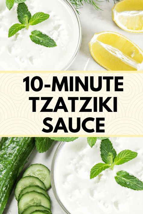 10-Minute Tzatziki Sauce Recipe - The Produce Moms Tziki Sauce Recipe, Tziki Sauce, Dip For Pita Chips, Greek Cucumber Sauce, Souvlaki Chicken, Greek Tzatziki Recipe, Lamb Souvlaki, Greek Tzatziki Sauce, Avocado Spinach Salad