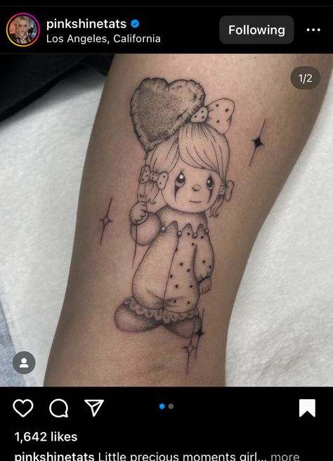 Precious Moments Clown Tattoo, My Precious Moments Tattoo, Precious Moment Tattoo, Precious Moments Tattoos Angels, Baby Clown Tattoo, Precious Moments Tattoos, Precious Moments Drawings, Moment Tattoo, Drawings For Sketchbook