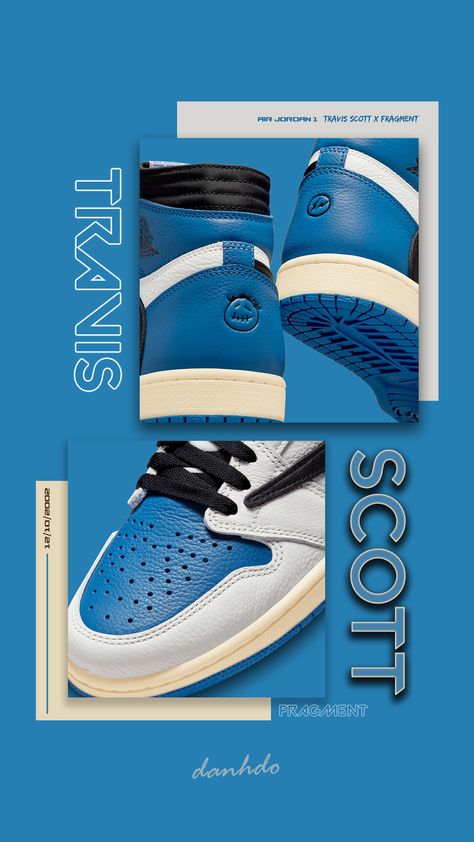 Sneaker Branding, Sneaker Ads, Air Jordan 1 Travis Scott, Advertising Clothing, Shoe Advertising, Shoe Poster, Nike X Travis Scott, Sneaker Posters, Social Media Branding Design