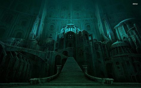 Minas Morgul | Minas Morgul - The Lord of The Rings wallpaper Dwarven City, Hall Of The Mountain King, Beast Hunters, Castle Background, Fantasy Locations, Dark Castle, Gothic Wallpaper, Create Canvas, Desktop Wallpapers Hd