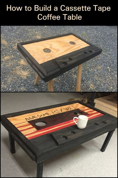 Diy Cassette, Unique Furniture Design, Unique Coffee Table, Deco Originale, Diy Coffee Table, Funky Furniture, Cassette Tape, Dream House Decor, Diy Wood Projects