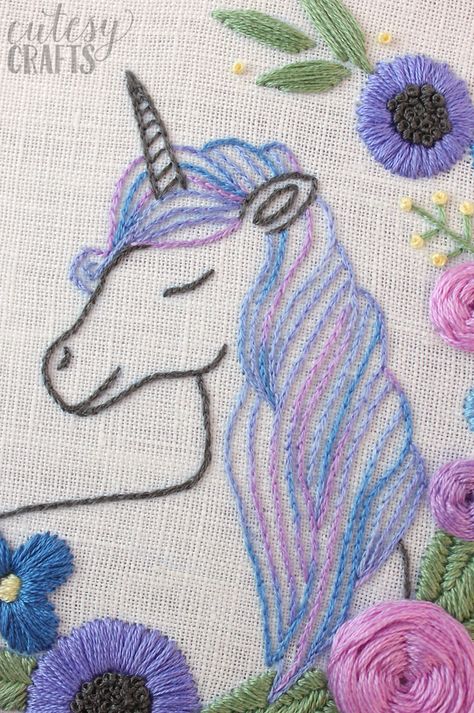 Embroidery Unicorn, Unicorn Embroidery, Creeper Minecraft, Patterns Floral, Hungarian Embroidery, Redwork Embroidery, Embroidery Transfers, Embroidery Patterns Vintage, Learn Embroidery