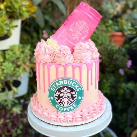 Starbucks Cake Ideas, Starbucks Birthday Party, Starbucks Party, Starbucks Cake, Starbucks Birthday, 20th Bday, 12th Birthday Cake, A Slice Of Cake, 13 Birthday Cake