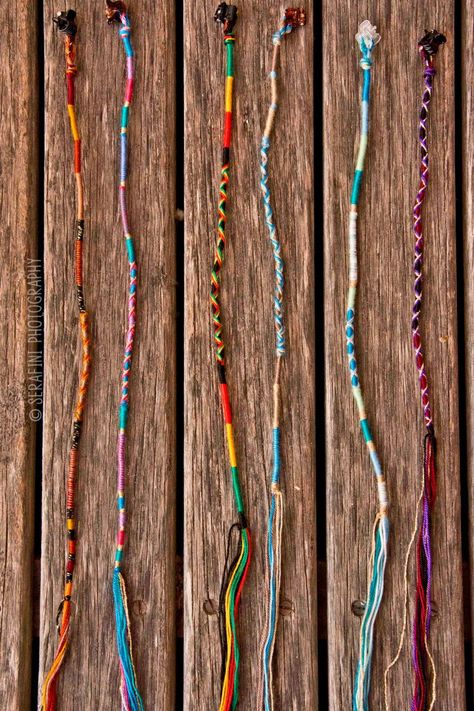 Blame it on my Gypsy Soul: Handmade Cotton Hair Wraps & Accessories | Serafini Photography String Hair Wraps, Thread Hair Wraps, Boho Hair Wrap, Hippie Braids, Beaded Hair Clips, Cotton Hair, Hair Tinsel, Crystals Beads, Hippie Hair