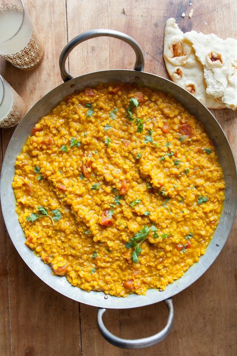 Recipe: Slow-Cooker Dal — Recipes from The Kitchn Slow Cooker Dal, Vegan Slow Cooker, Slow Cooker Vegetarian, Veggie Meals, Dal Recipe, Nutrition Education, Red Lentil, Meat Free, Budget Meals