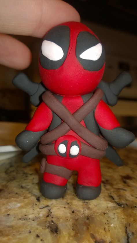 Sd Boyama, Deadpool Gifts, Lazy Art, Playdough Creations, Fimo Polymer Clay, Clay Stuff, Clay Diy Projects, Polymer Clay Diy, Gifts For Boyfriend