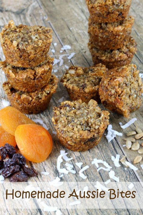 Aussie Bites, Stay At Home Chef, Dried Apricots, Gluten Free Breakfasts, Healthy Treats, Copycat Recipes, Appetizer Snacks, Quinoa, Breakfast Brunch