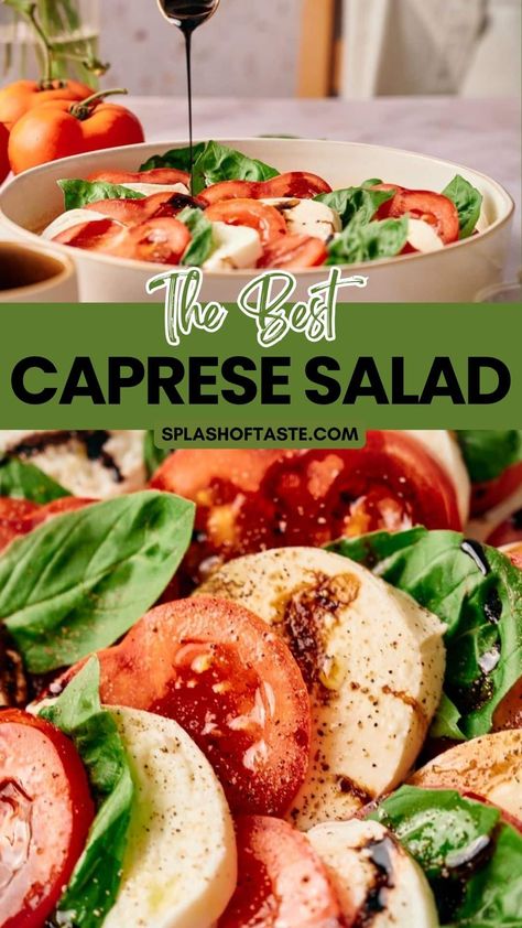 Caprese Salad Dressing, Easy Caprese Salad, Packed Salad, Lemon Pasta Recipes, Homemade Pizza Rolls, Mediterranean Foods, Caprese Salad Recipe, Italian Favorites, Lemon Pasta