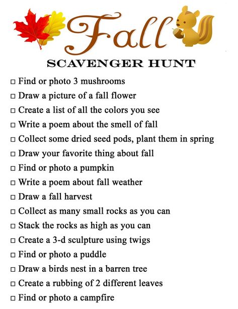 Attention all nature explorers! Get ready for an exciting fall adventure with our printable scavenger hunt checklist. Explore the beauty of the season as you search for colorful leaves, acorns, pumpkins, and more. Download and print your checklist today and embark on a fun-filled autumn quest with your family and friends. Happy hunting! Scavenger Hunt Nature, Fall Scavenger Hunt, Printable Scavenger Hunt, Nature Games, Kids Falling, Writing Poems, Friends Happy, Fall Weather, Bird Drawings