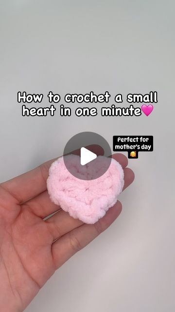 Things To Crochet Without Stuffing, Yarn For Plushies, Crochet Patterns For Mothers Day, Easiest Thing To Crochet For Beginners, Crochet Heart Pattern Tutorial, How To Crochet Toys For Beginners, How To Crochet A Heart Tutorials, Easy Heart Crochet Pattern, Things To Crochet Under 10 Minutes