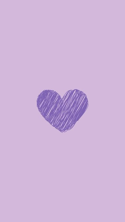 Iphone Wallpaper For Purple Phone, Perpel Wallpaper Colour Pastel, Purple Heart Wallpaper Iphone, Simple Heart Wallpaper, Love Purple Wallpaper, Pastel Colour Wallpaper, Cute Purple Background, Cute Purple Wallpapers, Purple Heart Wallpaper