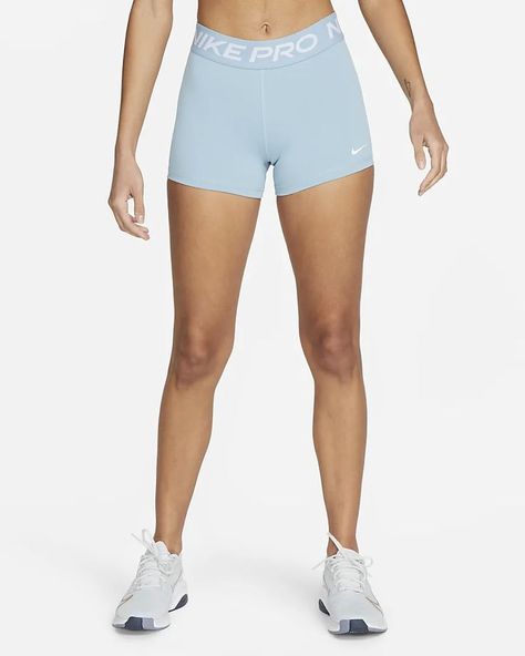 Nike Pro Shorts Outfit, Blue Nike Pros, Nike Spandex Shorts, Nike Spandex, Sports Bra Nike, Nike Pro Spandex, Bra Nike, Nike Pro Women, Cute Nike Outfits