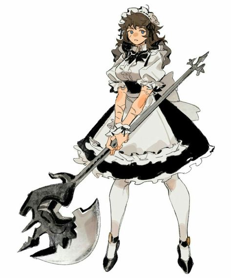 Oc Rpg, Anime Maid, Maid Outfit, Game Character Design, Drawing Clothes, Anime Oc, Fantasy Clothing, Dnd Characters, Anime Poses