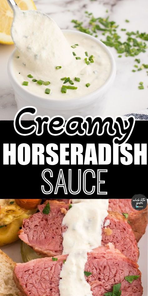 learn how to make horseradish sauce that's great for steak, prime rib, corned beef, ham, for sandwiches, or beef tenderloin. Make with sour cream, mayo, and dijon mustard too.