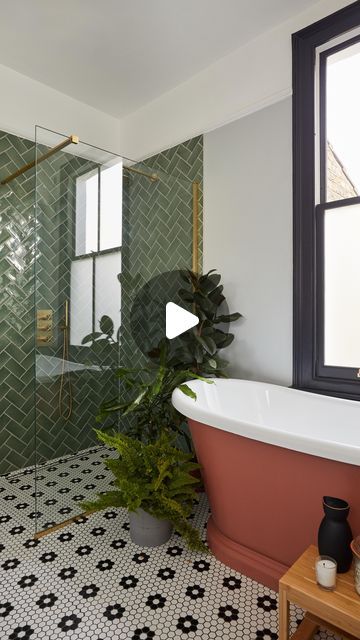 Ca’ Pietra on Instagram: "Having trouble deciding on tile pairings? This one is a goodie 👌  Tiles are Mono Hex Mosaic Daisy & Seaton Sea Cabbage  Bathroom design by @simplybathroomsltd Final images by @snookphotograph   #bathroomideas #bathroomsofinstagram #bathroomtiles" Bathroom Ideas With Mosaic Tiles, Ca Pietra Tiles Bathroom, Ca Pietra Tiles, Hex Bathroom Tile, Tile Pairings, Hex Tiles Bathroom, Mosaic Daisy, Mosaic Tiles Bathroom, Ca Pietra