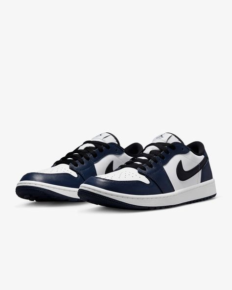 Air Jordan 1 Low G Golf Shoes. Nike.com Low G, Jordan 1 Lows, Blue Jordans, Nike Jordan Retro, Air Jordan 1 Low, Jordan 1 Low, Nike Shoes Women, Nike Store, Air Jordan 1 Retro