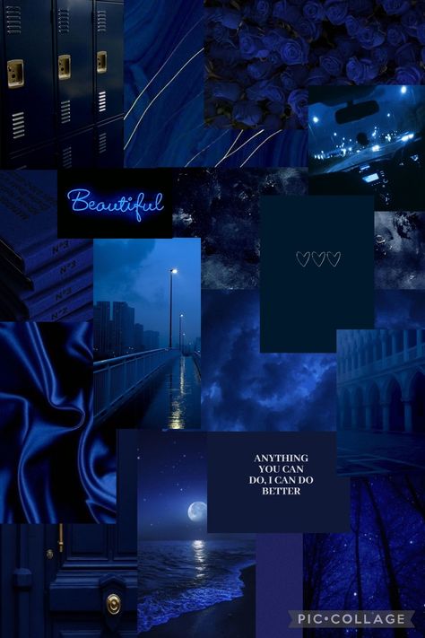 Black And Blue Asthetics Wallpaper, Navy Blue Asthetics Wallpaper, Navy Blue Vibes Aesthetic, Dark Blue Ipad Wallpaper Aesthetic, Soft Navy Blue Aesthetic, Dark Blue Wallpaper Collage, Navy Blue Things Aesthetic, Navy Blue Collage Wallpaper, Navy Blue Aesthetic Collage