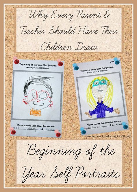 Using Self Portraits as a Beginning of the Year Assessment for teachers and parents. Beginning Of The Year Assessment, Quotes About Children Learning, Kindergarten Self Portraits, Preschool Journals, Preschool First Day, Self Portrait Drawing, All About Me Preschool, Words That Describe Me, School Plan