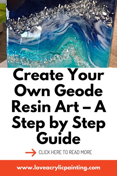 Hey friends! 😍 If you're looking for a new and exciting art project to try, you have to check out my blog post all about geode resin art!🎨🌈 I share tips and tricks for creating stunning geode art pieces that will be the envy of all your friends. Plus, I have some bonus tips for working with resin that you won't want to miss. Head over to my blog now and let's get creative together! 💕🌟#GeodeArt #ResinCrafts #EnchantingCreatives Resin Geode Painting, Resin Canvas Art Tutorial, Resin Geode Tutorial, Diy Geode Resin Art, Resin Art Canvas Ideas, Resin Art Geode, Resin Geode Art Canvas, Resin Art Ideas Projects, Diy Resin Art Canvas