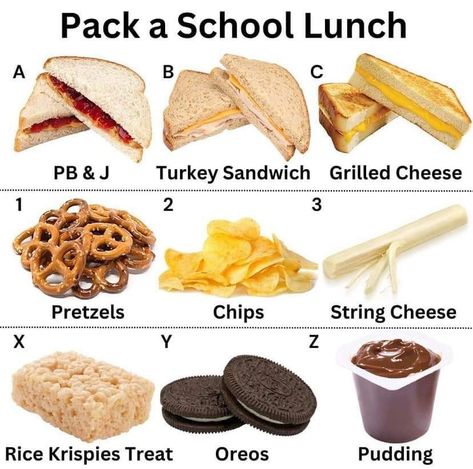 One Has To Go Food, Attendance Questions, One Has To Go, Pretzel Chips, Go Food, Food Picks, Turkey Sandwiches, School Lunches, Bella Thorne