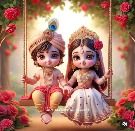 Cute Kanha, Krishna Jhula, Cute Radha Krishna, Radha Krishna Paintings, Krishna Cute, Cartoons Krishna, Cute Radha, Cute Pics For Dp, Happy Krishna