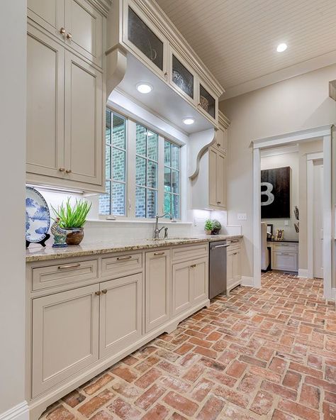 Cement tile kitchen floor