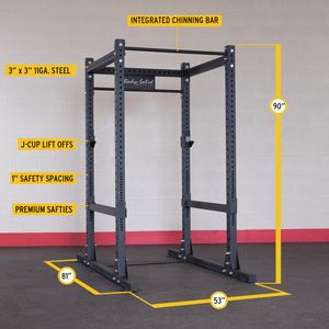 Body-Solid SPR1000 Power Rack Homemade Gym Equipment, Home Made Gym, Home Gym Set, Diy Gym Equipment, T Bar Row, Diy Home Gym, Diy Gym, Gym Room At Home, Gym Machines