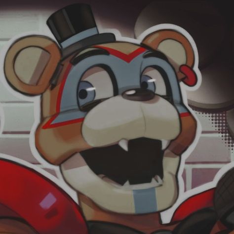 Freddy Fazbear Security Breach Pfp, Fnaf Sb Pfp, Fnaf Art Security Breach, Glam Rock Freddy Fnaf, Glamrock Freddy Aesthetic, Freddy Fazbear Security Breach, Security Breach Pfp, Freddy Fazbear Pfp, Five Nights At Freddy's Security Breach