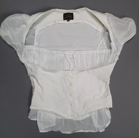 vivienne westwood - pearls & curls Vivienne Westwood Top, Bustier Blouse, Vivienne Westwood Tops, Corset Looks, White Goth, Sheer White Blouse, Birthday Fits, Vivienne Westwood Anglomania, Feminine Top