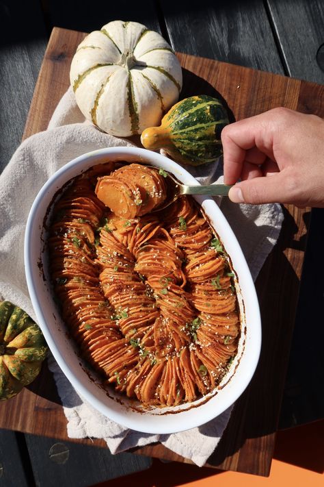 Miso Butter Sweet Potatoes — REILLY MEEHAN Sweet Potato Apps, Thanksgiving Sweet Potatoes Marshmallows, Sweet Potatoes Thanksgiving, Healthy Mashed Sweet Potatoes, Christmas Sweet Potato, Miso Sweet Potato, Butter Sweet Potatoes, Mashed Sweet Potatoes Healthy, Scalloped Sweet Potatoes