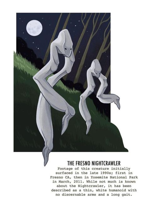 Nightcrawler Cryptid, Fresno Nightcrawler, Myths & Monsters, Mythical Monsters, World Mythology, Legends And Myths, Creature Drawings, Fantasy Creatures Art, Creature Feature