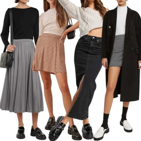 How to Wear Loafers Outfits - A Woman's Guide on what to wear with loafers Jeans With Black Loafers Women, Loafers For Women Outfit Curvy, What To Wear With Platform Loafers, Ways To Style Loafers, Chunky Loafer Dress Outfit, Styling Loafers With Dresses, How To Style Loafers Women Dress, Loafers Outfit With Dress, Black Loafer Outfits Women Summer