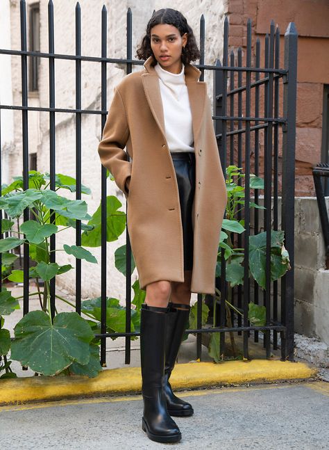 Aritzia Cocoon Coat, Coat Inspiration, Cocoon Coat, Single Breasted Coat, Minimal Chic, Emily Ratajkowski, Cashmere Coat, Coat Fashion, Coats Jackets Women