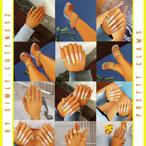 Sims 4 Nails Pose, Sims 4 Cc Feet Nails, Sims 4 Nail Poses, Sims 4 Cc Body Shape, Baddie Poses, Random Poses, Cc Nails, Sims 4 Nails, Female Sims