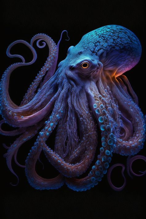 Octopus In Ocean, Pictures Of Octopus, Octopus Photography Underwater, Fantasy Octopus, Octopus Photography, Octopus Photos, Ocean Creatures Art, Octopus Pictures, Tipografi 3d