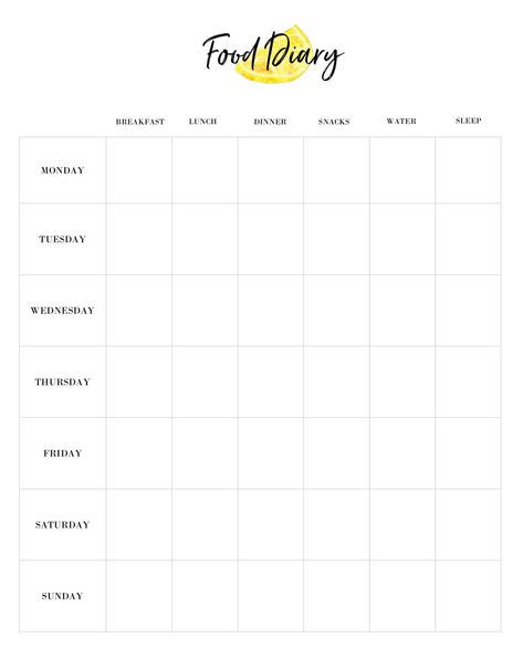 Food Diary Template Food Journaling, Food Journal Template, Diet Journal, Food Diary Template, Planner Designs, Etsy Planner, Food Planner, Diary Template, Health And Fitness Expo