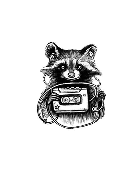 Racoon Tattoo, Raccoon Drawing, Raccoon Illustration, Raccoon Tattoo, Raccoon Art, Panda Tattoo, Trash Panda, Racoon, This City