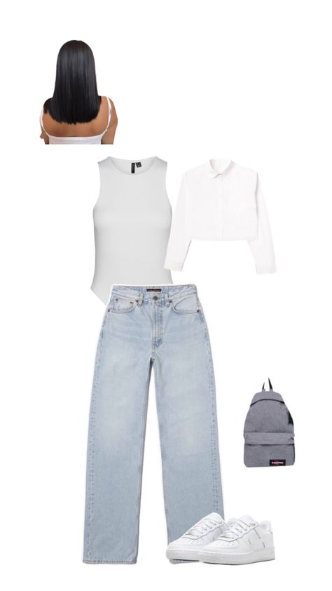 Outfit chemise blanche courte Outfit Chemise Blanche, Jade, Ootd