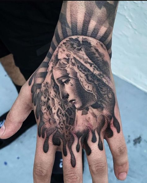 Angel Hand Tattoo, Self Made Tattoo, Lion Art Tattoo, Full Hand Tattoo, Money Tattoo, Hand Tats, Forarm Tattoos, One Piece Tattoos, Aztec Tattoo