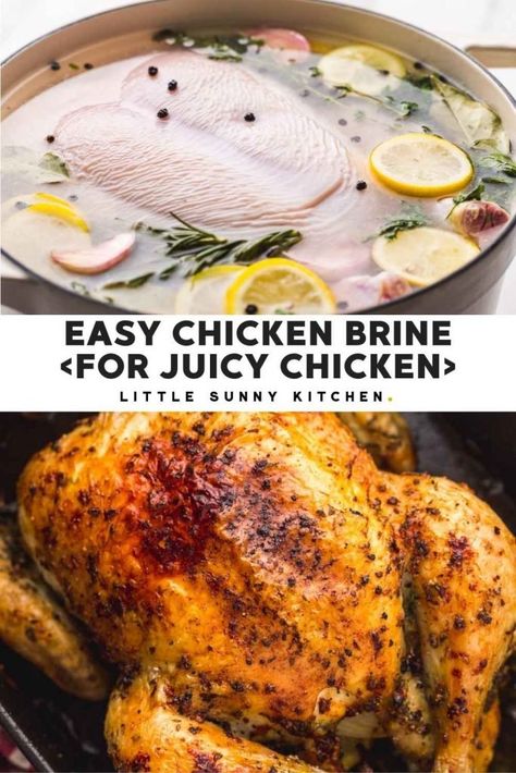 Easy Chicken Brine, Best Chicken Brine, Brine Whole Chicken, Roasted Chicken Whole, Chicken Brine Recipe, Chicken Brine, Chicken Whole, Whole Chicken Recipe, Brine Chicken