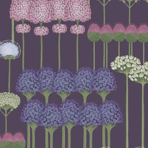 Lee Jofa Wallpaper, Violet Wallpaper, Son Wallpaper, Allium Flowers, Cole And Son Wallpaper, Drops Patterns, Purple Themes, Herbaceous Perennials, Wallpaper Direct