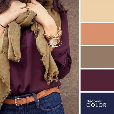 Color Uva, Deep Autumn Color Palette, Colour Combinations Fashion, Color Combos Outfit, Color Combinations For Clothes, Fall Color Palette, Soft Autumn, Elegante Casual, Color Balance