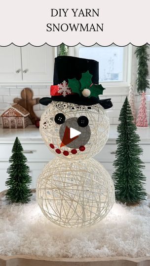 18K views · 2.7K reactions | ☃️ DIY Yarn Snowman ☃️⁣
⁣
Here’s a super cute Christmas DIY that’s SNOW much fun to make! 😉 After several attempts at creating these, I finally found what works best! Details below:⁣
⁣
1) Mix 1 cup corn starch with 2 cups water, microwave in 30 second intervals until it becomes thick (stirring after every 30 sec)⁣
2) Coat your yarn in the mixture, let sit for ~3 minutes⁣
3) Blow up 2 balloons, 1 slightly larger than the other (to get the snowman shape)⁣
4) Wrap your coated yarn around the balloons, you can tie around the end to get started⁣
5) Let those completely dry overnight (do NOT put them outside to dry or balloon will change size and shape will be gone)⁣
6) After dried completely, pop the balloon!⁣
7) Use hot glue to glue the two yarn spheres together a Cute Christmas Diy, Yarn Snowman, Snow Paint, Snowman Crafts Diy, Diy Yarn, Snow Much Fun, Diy Snowman, Unique Christmas Decorations, Diy For Men