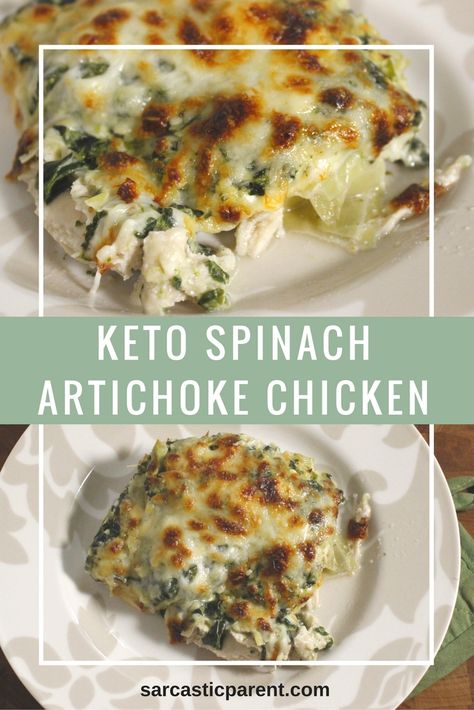 Trying to make a regular recipe more Keto friendly is much easier than it seems. Most of the type the carbs that are part of casseroles are just for bulk. They are really just there to make the meal seem more substantial. When you are eating keto meals and that is the way of … Monaco Recipes, Keto Spinach, Spinach Artichoke Chicken, Artichoke Chicken, Keto Casserole, Resep Diet, Keto Pancakes, Recetas Keto, Keto Ideas