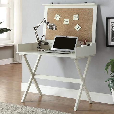 Carolina Cottage Elise Flip-Top Desk - This pop-up desk is perfect for my needs!  #ad #desk #deskfliptop Flip Top Desk, Diy Computer Desk, Small Computer Desk, Unique Desks, Small Computer, White Desk, Office Solutions, Antique Desk, Workspace Design